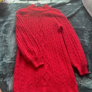 Red Cozy Abercrombie and Fitch Sweater Dress